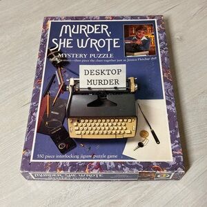 Vintage Murder She Wrote Desktop Murder 550pc Mystery Jigsaw Puzzle Game TV